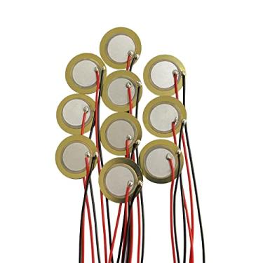 Imagem de YQBOOM 10 peças de microfone de contato, transdutor de disco piezo de 35 mm, sensor de som com fios de 3,94 polegadas para instrumento acústico, captador acústico de bateria de microfone CBG
