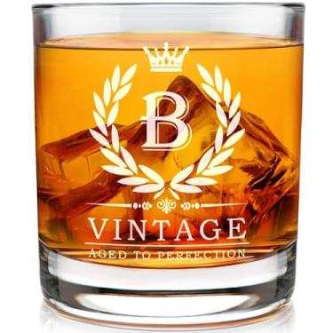 Imagem de Copos à moda antiga, presentes de aniversário para homens, copo de uísque personalizado de 325 ml, para homens, monograma gravado, copo para homem, presente de bourbon personalizado para pai que tem