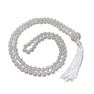 Imagem de Japamala 108 Contas Pérola Branca 8mm Meditação Colar