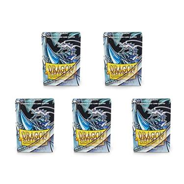 Imagem de 5 Packs Dragon Shield Matte Mini Japanese Clear 60 ct Card Sleeves Value Bundle!