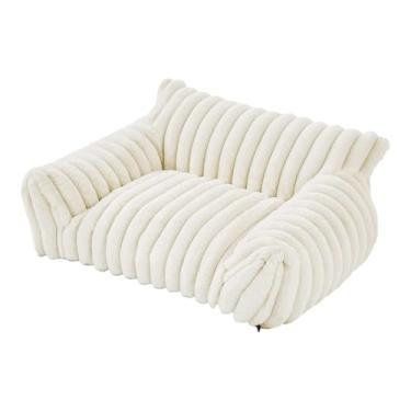 Imagem de Generic Cama para gatos, sofá para animais de estimação, camas para gatos internos, macias, modernas, com fundo antiderrapante, sofá portátil para gatos, cama, Branco