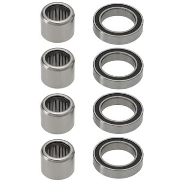 Imagem de Be In Your Mind 8 peças de rolamentos de pedal de bicicleta compatíveis com Look KEO 6701-2RS rolamentos rígidos de esferas 18 x 12 x 4 mm + rolamentos de rolo de agulha HK0810 12 x 8 x 10 mm