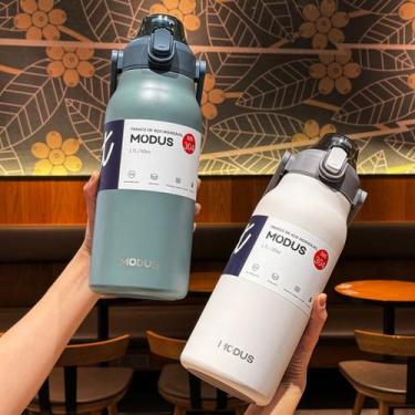 Imagem de Garrafa Térmica Aço Inox Portátil 1,7 Litros Café Suco Água Academia P