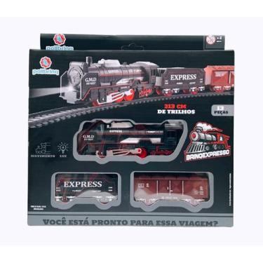 Imagem de Trem de Brinquedo c/ Trilhos de 213cm BrinqExpresso Polibrinq