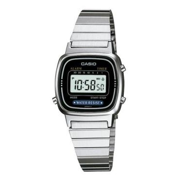 Imagem de Relógio Feminino Casio Mini Vintage Digital Prata LA670WA-1DF, Prata