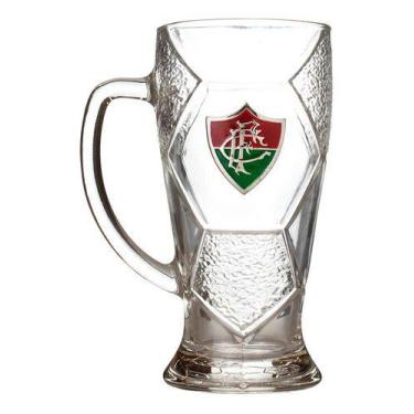 Imagem de Caneca Grande Chopp Fluminense Bola Futebol - 630ml  - Mileno, Caneca