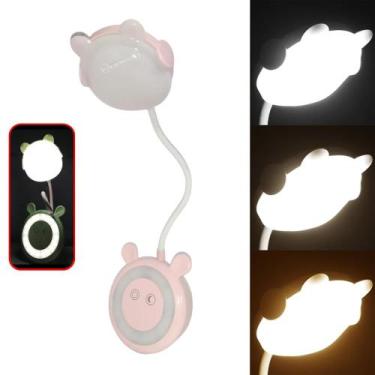 Imagem de Luminária De Mesa Cabeceira Articulável LED Recarregável 360 TB1665RO 