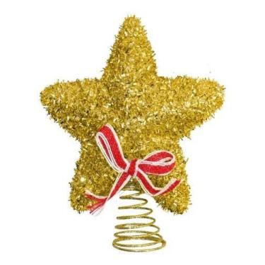 Imagem de Ponteira De Árvore De Natal 19x15 Cm Estrela Brilhante - Rio Master