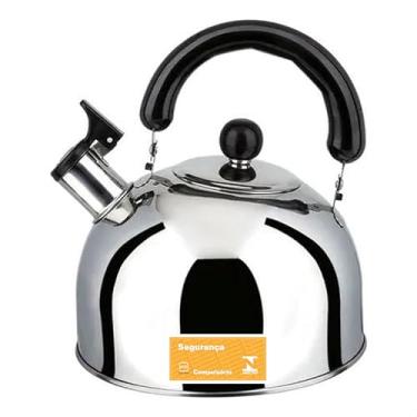 Imagem de Chaleira Inox com Apito de 2 Litros - Ferve Rápido, Resistente e Versátil para Fogões Gás, Elétrico, Indução e Vitrocerâmico Design Moderno Todos os Tipos de Fogão