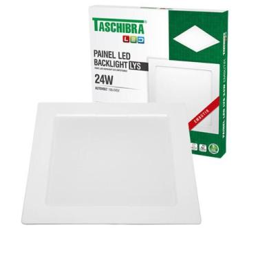 Imagem de Painel de Led 24w Quadrado Embutir Branco - Taschibra, 6500K