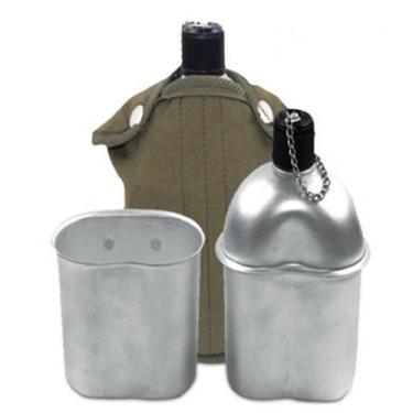 Imagem de Cantil de Alumínio EchoLife com Capa e Copo Verde Oliva, Verde