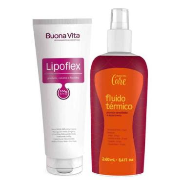 Imagem de Kit Fluido Térmico Spray Buona Vita E Lipoflex Redutor Gordura Celulit
