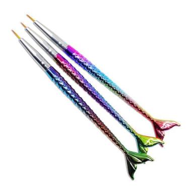 Imagem de Kit de 3 pincéis ponta fina sereia 12 - HELEN COLOR