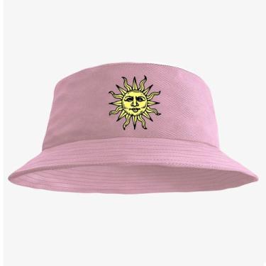 Imagem de Bone Chapéu Bucket Hat Estampado Sol - MP Moda Masculina, Único, Rosa