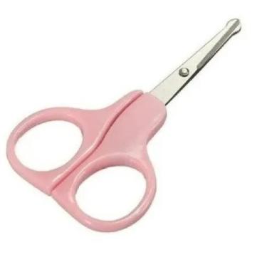 Imagem de Tesoura Cortador De Unhas Bebê E Crianças - IMPT, Rosa
