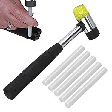 Imagem de VICTORFIRE Martelo de borracha dupla martelo de nylon haste frontal conjunto de ferramentas de perfuração de deriva compatível com Glock & Colft 1911