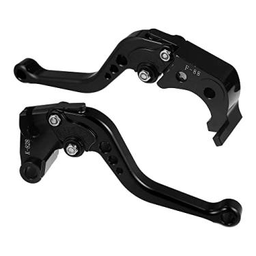 Imagem de X AUTOHAUX 1 par de alavancas de embreagem de freio de motocicleta CNC dobráveis ajustáveis para Kawasaki ZX6R 636 2019-2021 para Z900RS 2018-2020 para Z1000 Z1000R 2017-2019 Preto