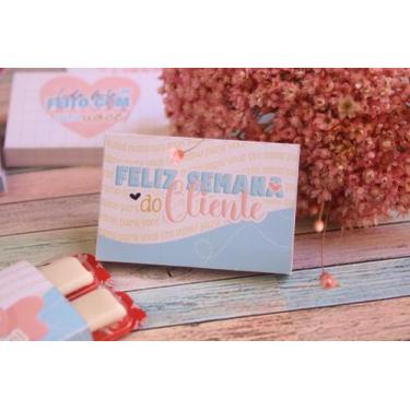Imagem de 50 caixinha com chiclete flics feliz semana do cliente para mimos, emp