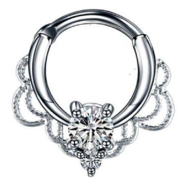 Imagem de Piercing Para Nariz Septo Indiano Prata Pedra Zirconia - De Castro joi