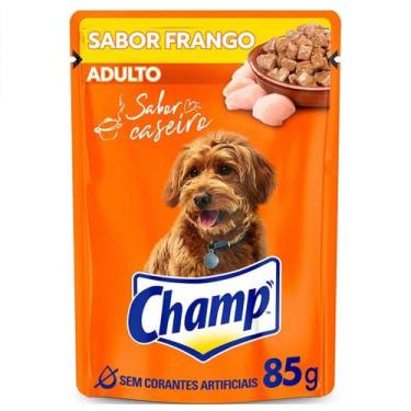 Imagem de Champ Sachê Sabor Caseiro Frango para Cães Adultos - 85 g / kits dispo