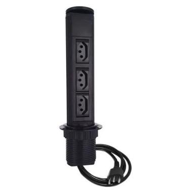 Imagem de Torre De Tomada Retrátil Embutir Mesa Multiplug 3 Tomadas - Sollux