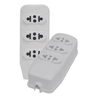 Imagem de Kit 100 Unidades Tomada Em Barra 10a - NEXT, Branco