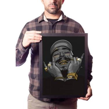 Imagem de Poster Moldurado Post Malone Congratulations Rapper Quadro - Fanarte