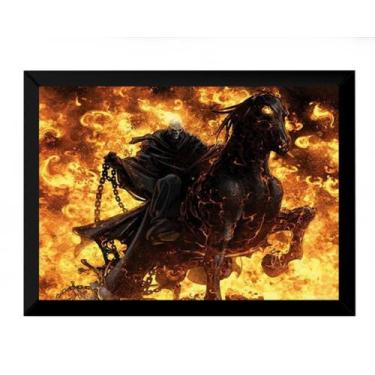 Imagem de Quadro Arte Cavaleiro Fantasma Ghost Rider Hq 42x29cm - Fanarte