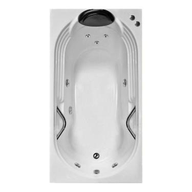 Imagem de Banheira Retangular Hierro COMPLETA com hidro - Só Banheiras, 1,20X0,8