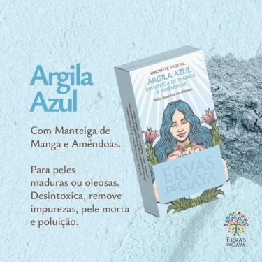 Imagem de Sabonete vegetal argila azul - ERVAS DE GAYA