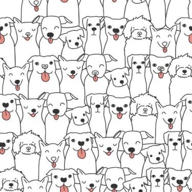 Imagem de Papel de Parede Temático Baby Cachorrinhos Cute Desenhados 3,0m - DEKA