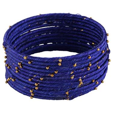 Imagem de Efulgenz Rakhi Conjunto de pulseiras indianas de presente para irmã Bollywood Bracelete de metal liso bijuteria para mulheres e meninas Raksha Bandhan presente para Bhabhi, 2-10, Cobre, não conhecido