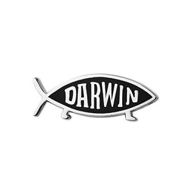 Imagem de Pino de lapela de peixe EvolveFish Darwin One_Size Prata