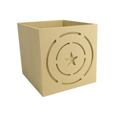Imagem de Caixa Organizador 3D Modelo Capitão 30x26x25 Mdf 6mm  - Atacadão do Ar