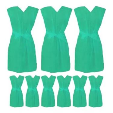 Imagem de Avental descartável sem manga verde 30G- 50 unidades - Dejamaro