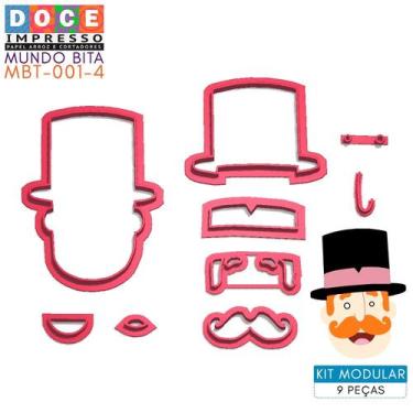Imagem de Cortador Pasta Festa Infantil Cabeça Mundo Bita Original - DOCE IMPRES