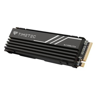 Imagem de Timetec Dissipador de calor PCIe 4.0 de 2 TB SSD NVMe Phison E27T PCIe Gen4x4 M.2 2280 3D NAND TLC SLC Velocidade de leitura/gravação de cache de até 7.400/6.400 MB/s Unidade de estado sólido interna
