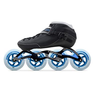 Imagem de CAPETOS - Patins de corrida Speed Inline - Patins de velocidade compostos de fibra de carbono para homens, mulheres e crianças - Patinagem interna/externa (40,5/7,5)