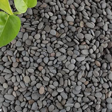 Imagem de CJGQ Preto Rock, Pedras De Rio De 18 Lb, Seixos Para Plantas Suculentas, Pedras Decorativas De Jardim Para Paisagismo Ao Ar Livre, Pedras Naturais Pequenas De Praia Mexicana, Pedras De Aquário, Cascal