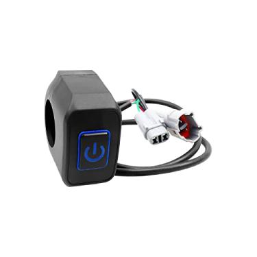 Imagem de Interruptor de desligamento de farol adequado para Sur Ron Segway X160 X260 LBX Light-bee X, interruptor de luz de guidão Plug and Play à prova d'água, interruptor de farol com luz LED azul