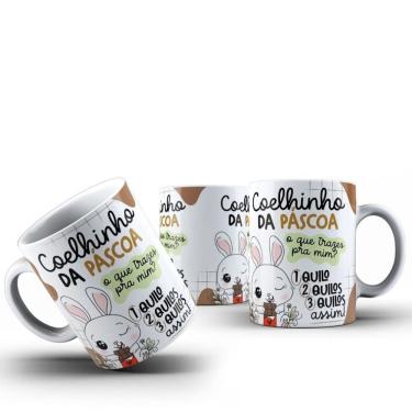 Imagem de Caneca Especial para Páscoa: Ovos, Coelho e Doçura no Café