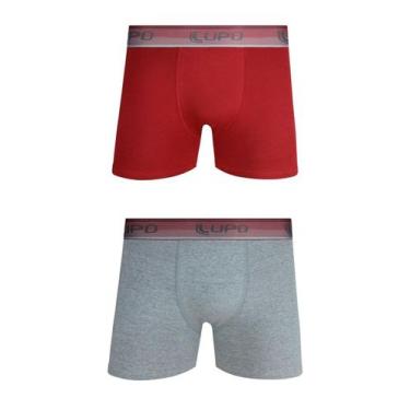 Imagem de Kit/2 Cueca Boxer Lupo 00784-088 Masculina Algodão Com Elastano T. P/G