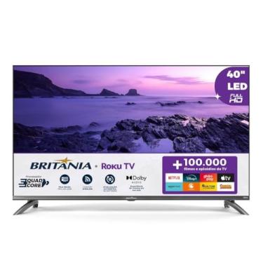 Imagem de Smart TV 40” Britânia Roku TV LED Dolby Audio BTV40M9GR2CGB