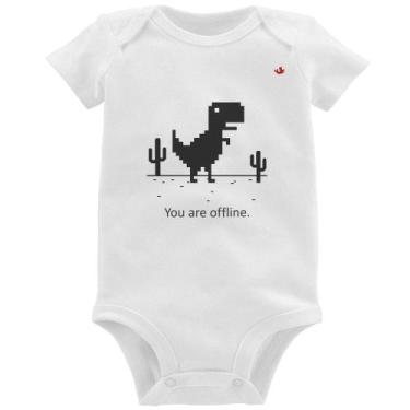 Imagem de Body Bebê You are offline - Foca na Moda, Branco, G