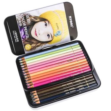 Imagem de Lápis de cor a óleo de tom de pele de 24 cores. Feito sob medida para artistas de retrato e pele, ótimo para desenhar, esboçar, colorir adultos, sombreamento, camadas e mistura (24 lápis de cor de tom