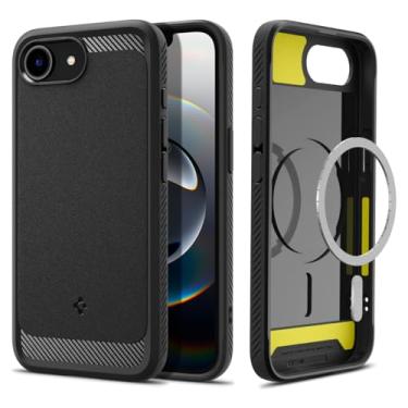 Imagem de Spigen Capa para iPhone 16e, Rugged Armor MagFit [compatível com acessórios Magsafe] [Proteção de nível militar] - Preto fosco