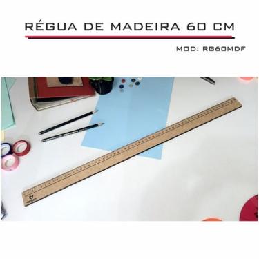 Imagem de 5 Régua 60cm Madeira Modelagem Estilista Corte Costura Fenix