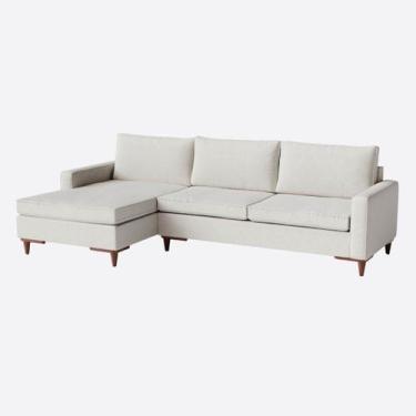 Imagem de Sofá Viena com Chaise 2,70m em Linho Bege Claro - Home Mobily