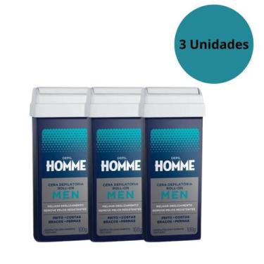 Imagem de Kit Depil Bella Cera Roll-On Men 3 Unidades