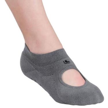 Imagem de Meia Sapatilha Pilates Lupo Sport 03286-003 Algodão, M (37/40), Cinza